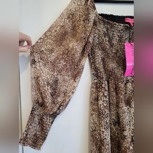 Brown Leopard Print Dress
